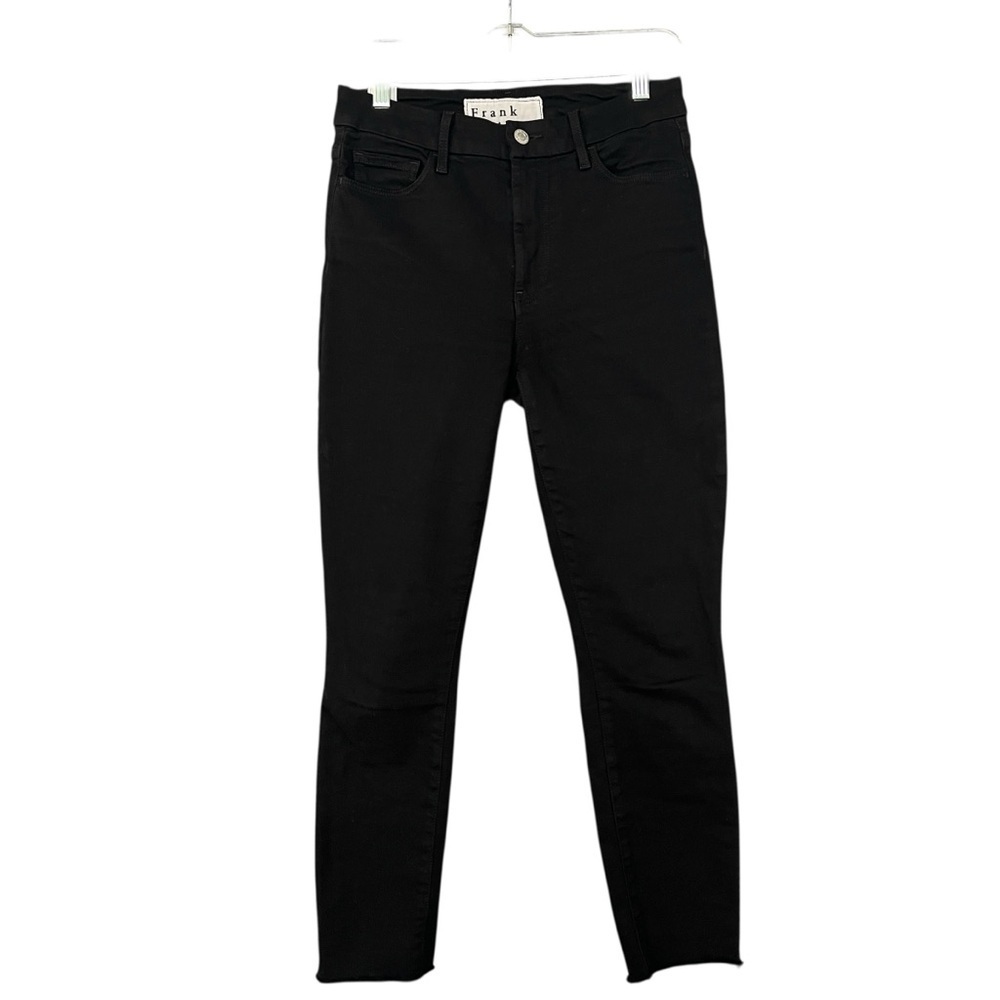 FRANK & EILEEN Women Sligo Denim Ankle Jeans Raw hem Black Size 27